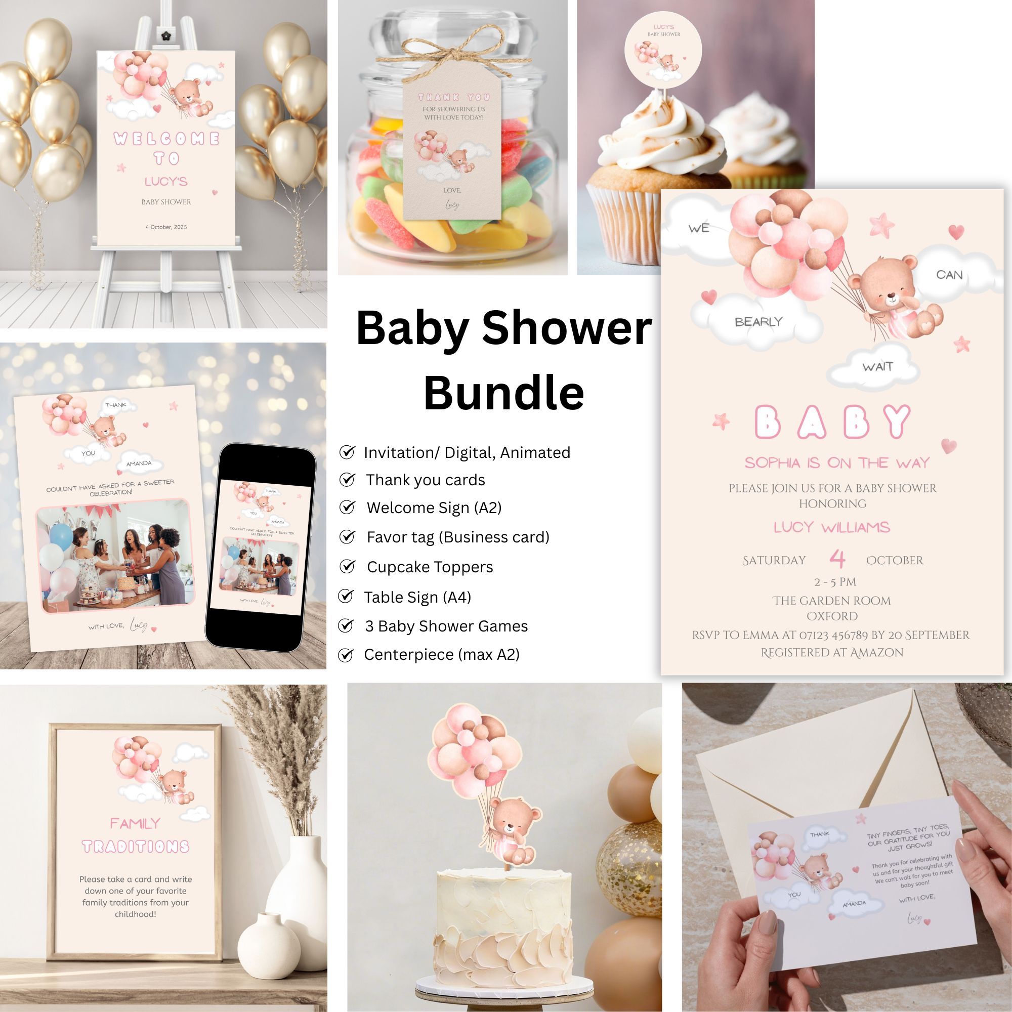 Bearly Wait Bundle Pink